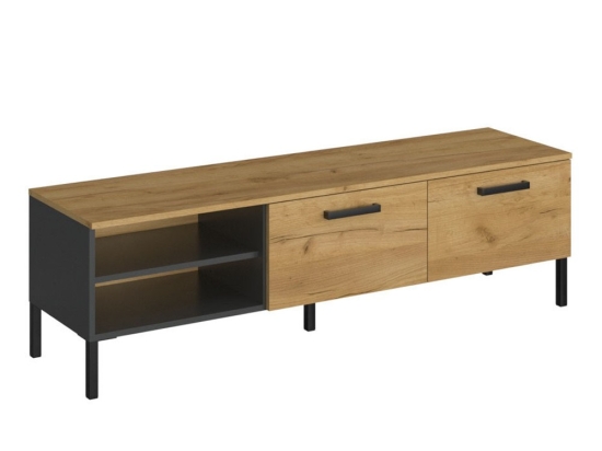 Έπιπλο Τηλεόρασης Santes TO-SANTESTV2K 155x42x45.7cm Gold Oak-Graphite