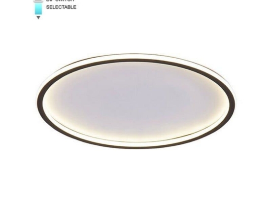 Φωτιστικό Οροφής - Πλαφονιέρα VT-2026240 LED CCT 2760lm 46W Με Διακόπτη IP20 50x4,5cm White-Black Vito