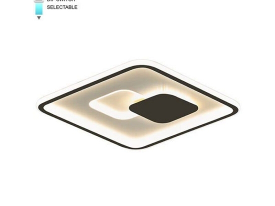 Φωτιστικό Οροφής - Πλαφονιέρα VT-2026270 LED CCT 3600lm 60W Με Διακόπτη IP20 40x40x4,5cm White-Black Vito