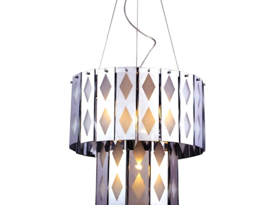 Φωτιστικό Οροφής Με Καθρεπτάκια W19086 6xE14 40W Φ44cm Silver Aca