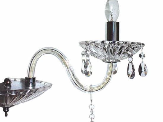 Φωτιστικό Τοίχου - Απλίκα Classic W36551 20x35x28cm 1xE14 40W Chrome-Clear Aca