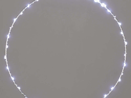 Χριστουγεννιάτικη Μπάλα Silver Round Με Φως Led X066524227 Φ50cm Clear-Silver Aca