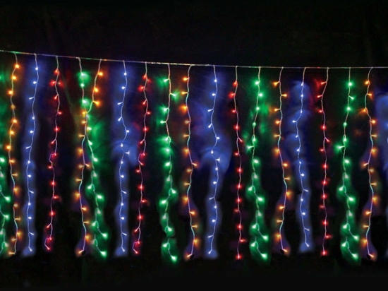 Χριστουγεννιάτικα Λαμπάκια Κουρτίνα RGB 360 Led X08360322 200x200cm 2,8W Clear Aca