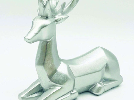 Διακοσμητικό Ελάφι X156713 16x6x15cm Silver Aca