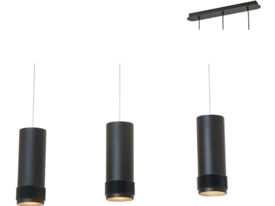 Φωτιστικό Οροφής - Ράγα YL11P318BK 3XGU10 6,5X60XH122 Black Aca Decor Αλουμίνιο