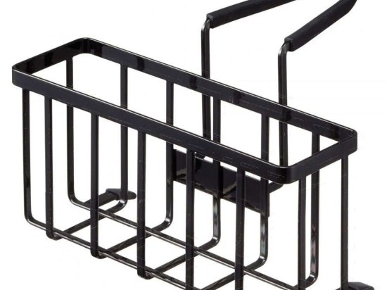 Βάση Οργάνωσης Νεροχύτη Κρεμαστή YMZK5640 18,5x20,3x14cm Black Yamazaki Ατσάλι,Σιλικόνη