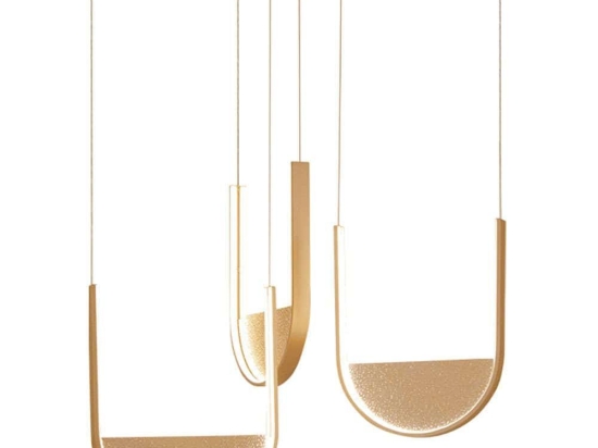 Φωτιστικό Οροφής 23169 66x67x230cm Dim Led 4312lm 54W Gold-Champagne