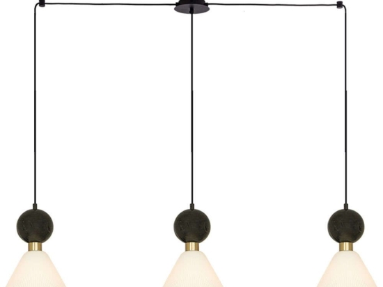 Φωτιστικό Οροφής 23247 110x140cm 3xE14 15W Marble Black-Brass