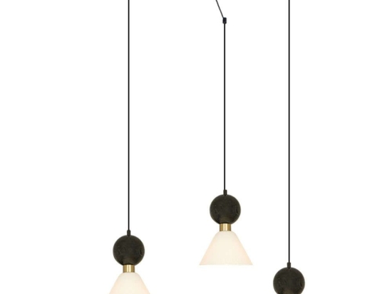 Φωτιστικό Οροφής 23249 80x140cm 3xE14 15W Marble Black-Brass