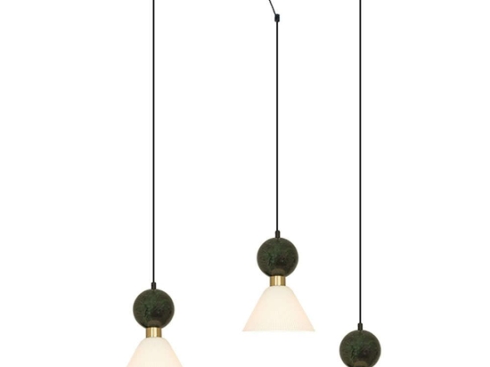 Φωτιστικό Οροφής 23250 80x140cm 3xE14 15W Marble Green-Brass