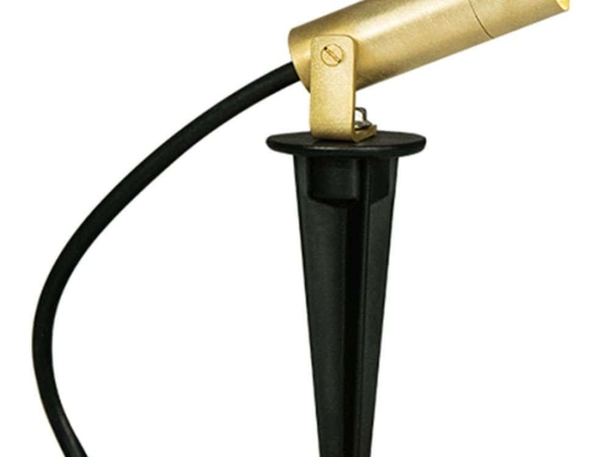 Φωτιστικό Δαπέδου Κήπου Με Καρφί E404 Φ2,2x7cm Led 130lm 2,3W 3000K Brass