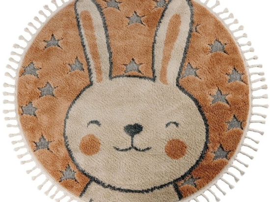 Χαλί Fano 390 Rabbit Brown-Beige Obsession 133X133cm Round