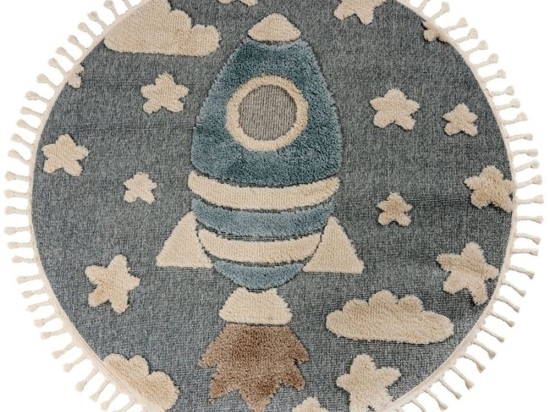 Χαλί Fano 391 Space Blue-Beige Obsession 133X133cm Round