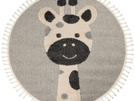 Χαλί Fano 392 Giraffe Grey-Cream-Black Obsession 133X133cm Round