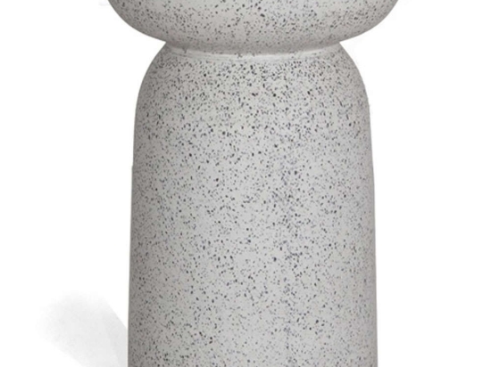 Σκαμπό Rieti 0800007 35x35x45cm Terazzo Grey-Black Soulworks