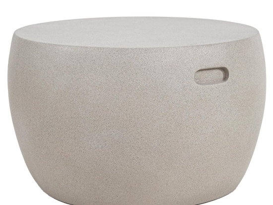 Τραπέζι Καθιστικού Randel Round 0800052 60x60x39cm Grey