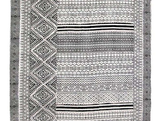Χαλί Art 1009 Χειροποιήτο Black-White New Plan 133X190cm