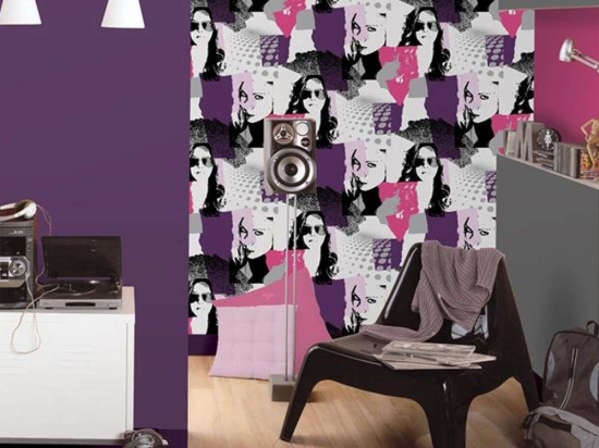 Ταπετσαρία Τοίχου Sympatique Ugepa 77903 53x1005cm Purple New Plan