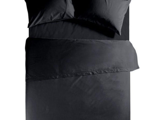 Σεντόνι Basic Black Nef Nef Μονό 170x270cm Χωρίς Λάστιχο 100% Βαμβάκι