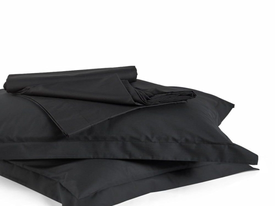 Σεντόνι True Col 30 Black Kentia King Size 280x270cm 100% Βαμβακερό Περκάλι