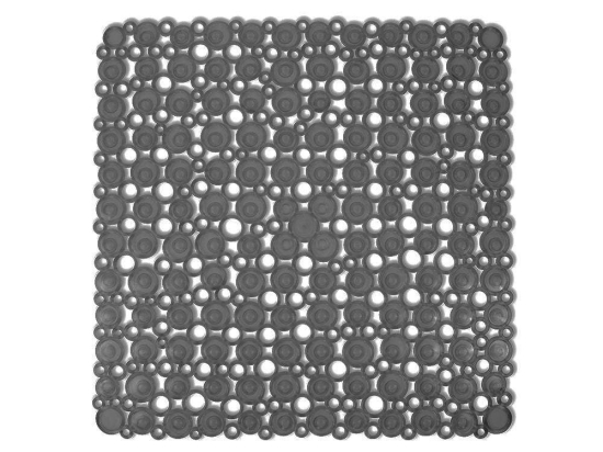 Πατάκι Αντιολισθητικό Rings 00274.008 Black 54Χ54 PVC