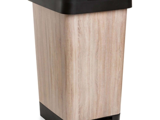 Κάδος Απορριμμάτων Smart 25LT 06647.002 D.Wood Black-Beige Πλαστικό