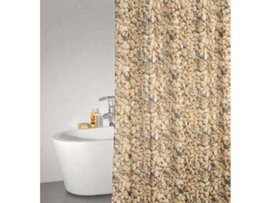Κουρτίνα Μπάνιου Pebbles 02426.001 1.80x2.00 Υφασμάτινη Multi 180Πx200Υ Πολυέστερ