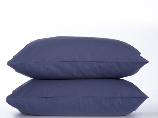 Μαξιλαροθήκες Basic (Σετ 2τμχ) Indigo Nef-Nef 52 X 72 100% Βαμβάκι