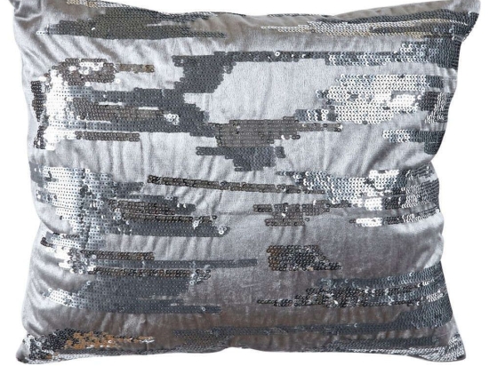 Μαξιλαροθήκη Διακοσμητική Decore 201 Silver Kentia 45X45 Πολυέστερ