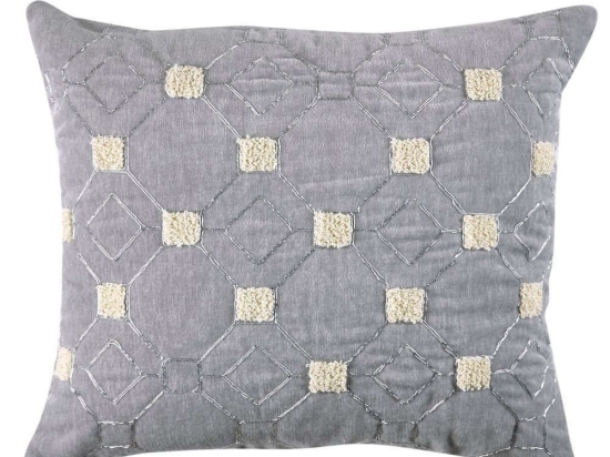 Μαξιλαροθήκη Διακοσμητική Decore 203 Silver Kentia 45X45 Πολυέστερ