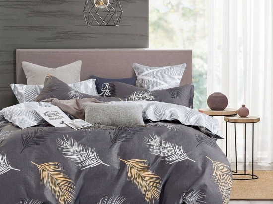 Σεντόνι Σετ 4Τμχ 1325 Grey Homeline Υπέρδιπλο 230x260cm 100% Βαμβακοσατέν
