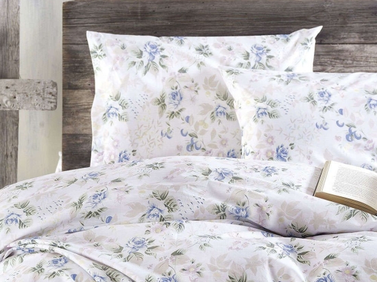 Κουβερλί Next Σετ 3Τμχ Mallory Blue Rythmos Υπέρδιπλo 220x240cm Βαμβάκι-Πολυέστερ