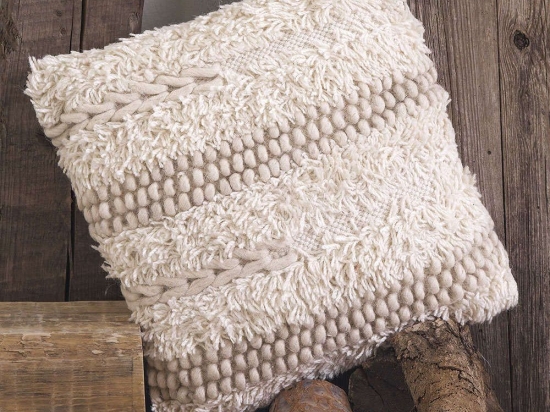 Μαξιλάρι Διακοσμητικό (Με Γέμιση) Alkistis Ecru Rythmos 40Χ40 Wool