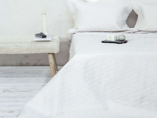 Κουβερλί Σετ 7τμχ - Glow Beige Nima Υπέρδιπλο 240x260cm 100% Βαμβάκι