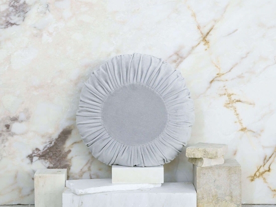 Μαξιλάρι Διακοσμητικό (Με Γέμιση) - Velluto Gray Nima 45X45 45x45cm 100% Βαμβάκι