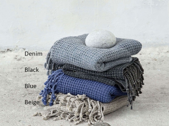 Πετσέτα Θαλάσσης - Παρεό Character Blue Nima Θαλάσσης 95χ175cm 100% Βαμβάκι