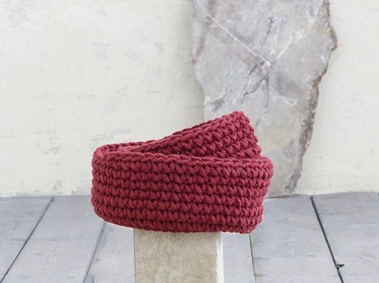 Καλάθι 28x15 - Panier Red Nima Βαμβάκι-Πολυέστερ