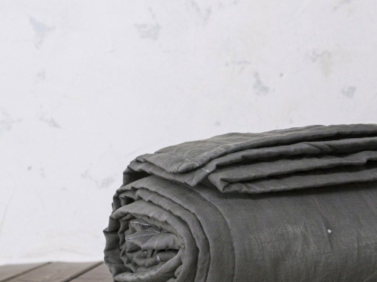 Κουβερλί Linen Dark Grey Nima King Size 240x260cm Λινό