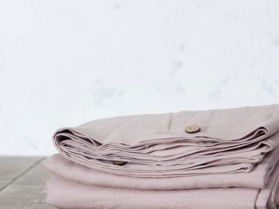 Παπλωματοθήκη Linen Dusty Pink Nima Μονό 160x240cm Λινό