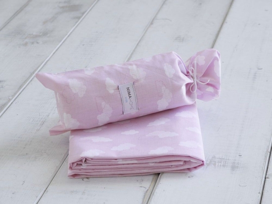 Σεντόνι Παιδικό Nuage Pink Nima Μονό 170x255cm 100% Βαμβάκι