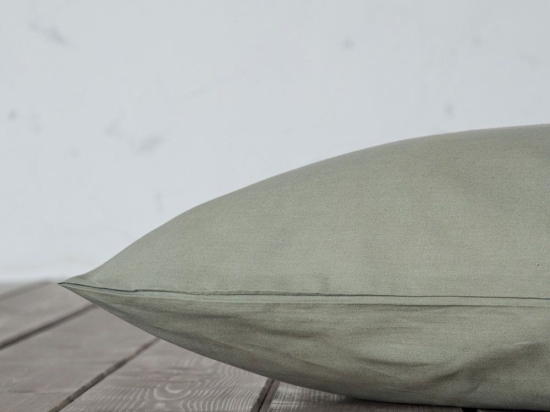 Σεντόνι Με Λάστιχο Unicolors Sage Green Nima Μονό 100x200cm 100% Βαμβάκι