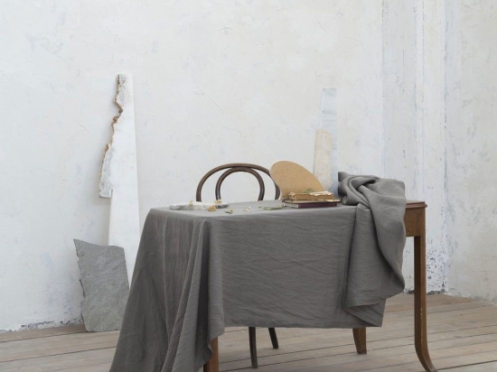 Τραπεζομάντηλο Linho Dark Grey Nima 150X150 150x150cm Λινό