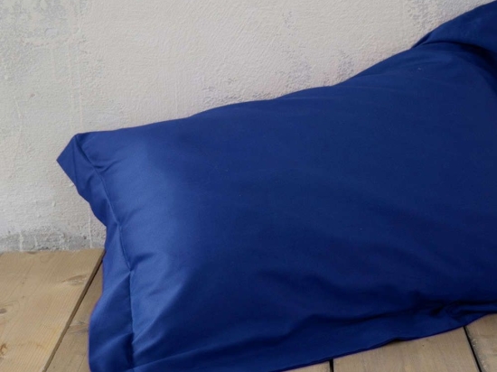 Μαξιλαροθήκες Σετ 2τμχ Oxford 3 Πλευρών Superior Satin - Navy Blue Nima 50X72 52x72cm 100% Βαμβακοσατέν