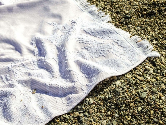 Πετσέτα Θαλάσσης - Palmi Beige Nima Θαλάσσης 90x160cm 100% Βαμβάκι