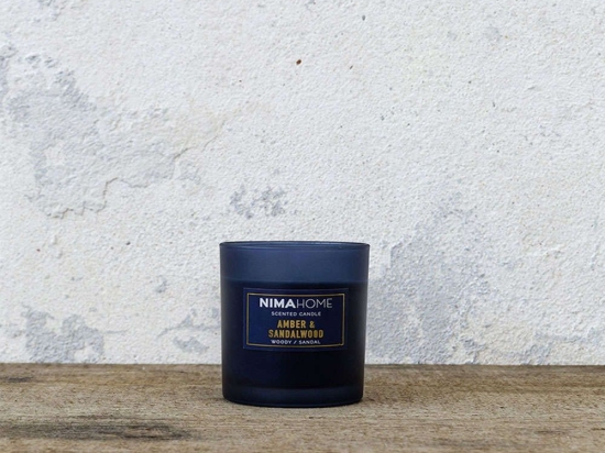 Κερί Αρωματικό 180gr - Amber & Sandalwood Nima Παραφίνη