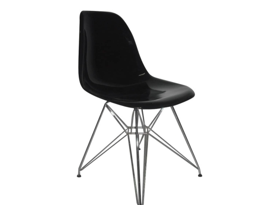 Καρέκλα Art Black ΕΜ124,22P 46X55X82 cm Σετ 4τμχ Μέταλλο,Πολυπροπυλένιο