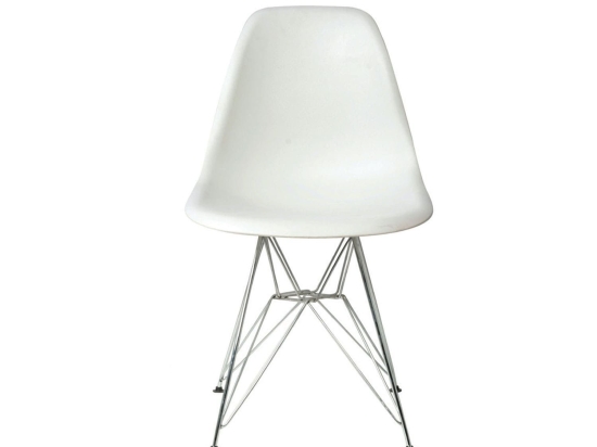 Καρέκλα Art White ΕΜ124,11P 46X55X82 cm Σετ 4τμχ Μέταλλο,Πολυπροπυλένιο