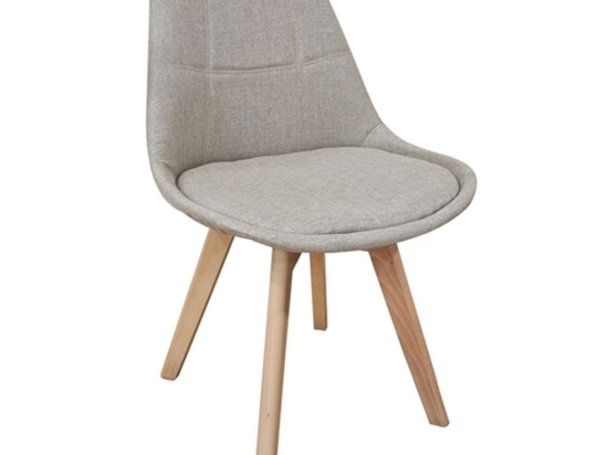 Καρέκλα Bianca Beige 10-0086 56X50X84cm Ξύλο,Ύφασμα