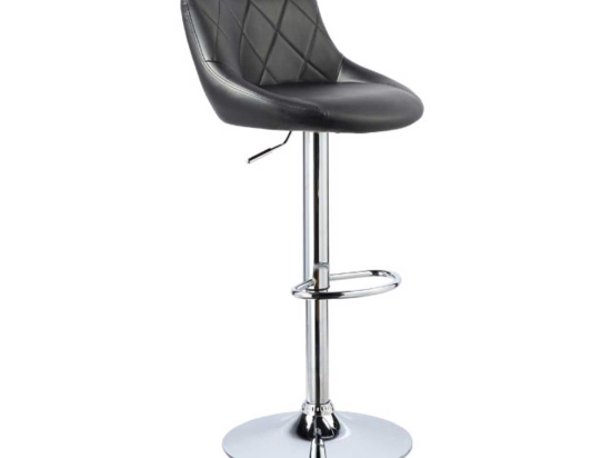 Σκαμπό Μπαρ Bar/84 Black 43-2375 37.5X47.5X60/82cm Μέταλλο,Τεχνόδερμα