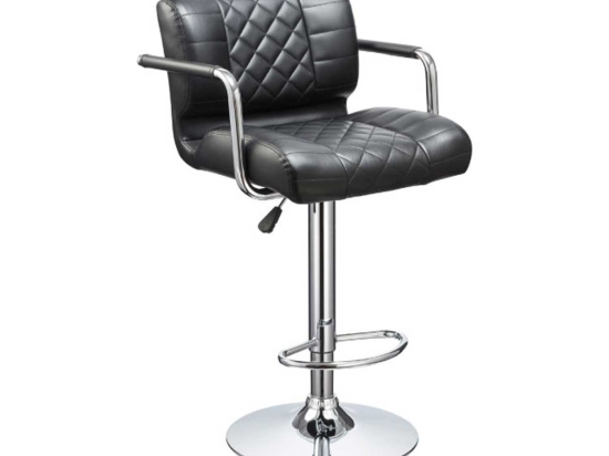 Σκαμπό Μπαρ Bar/83 Black 43-2378 53X55X63/85cm Μέταλλο,Τεχνόδερμα